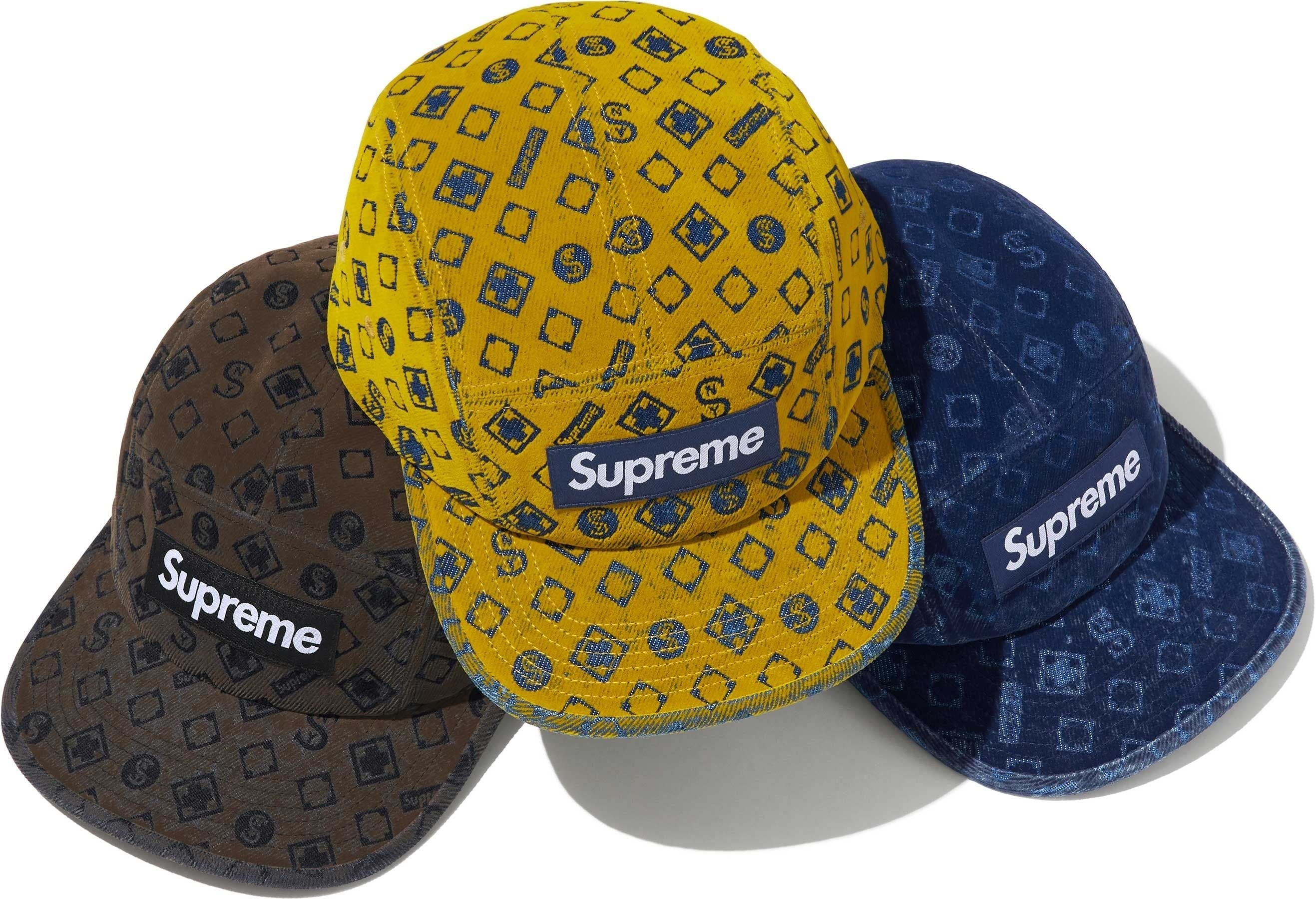 Flocked Denim Camp Cap